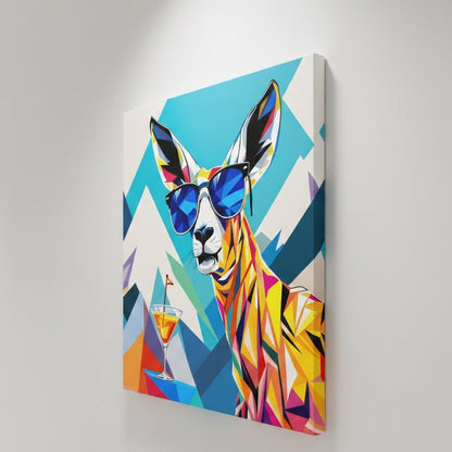 Tableau lama graphique lunettes cocktail
