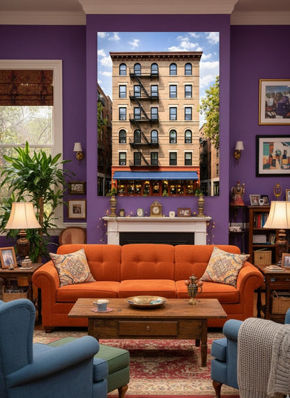 Tableau mural façade Friends New York ambiance urbaine

