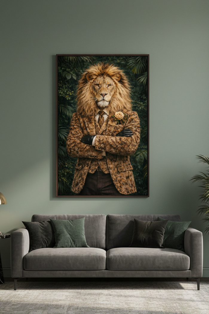 Tableau animal revisité décoration intérieure
