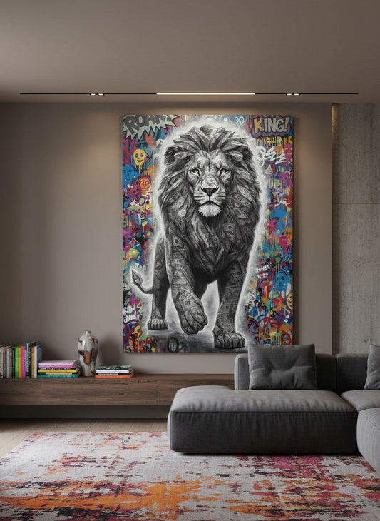 Tableau décoration murale animal street art
