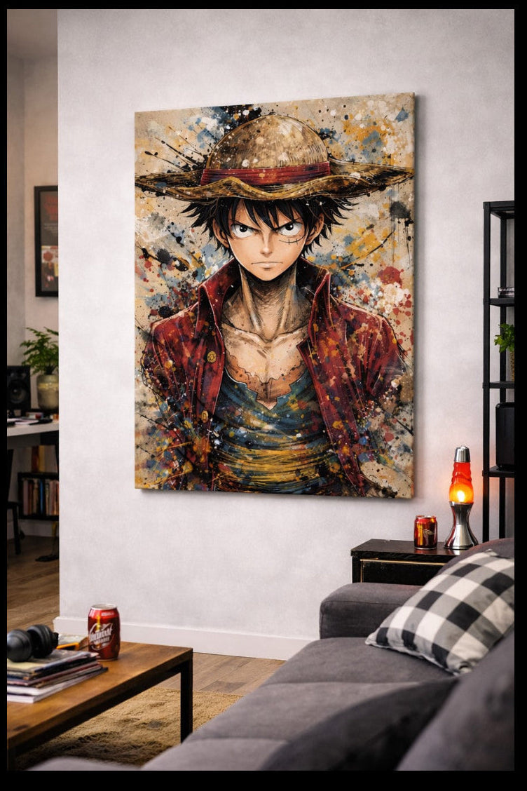 Tableau mural Monkey D Luffy pop culture japonaise
