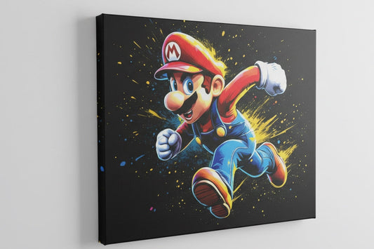 Vue de profil du tableau Joker sur toile châssis, détails des textures et impression haute qualité.
