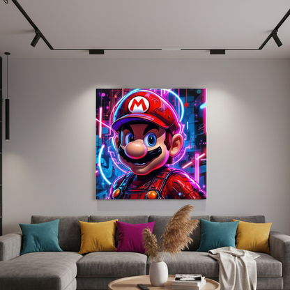 Tableau Mario art mural pop art contemporain
