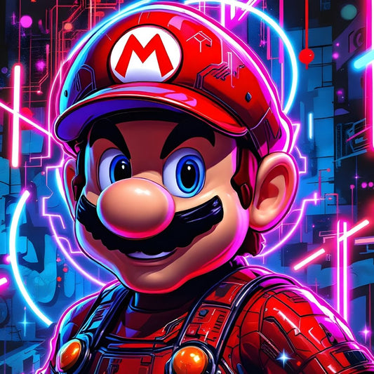 Tableau pop art Mario personnage iconique
