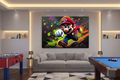Tableau mural Super Mario univers jeu vidéo
