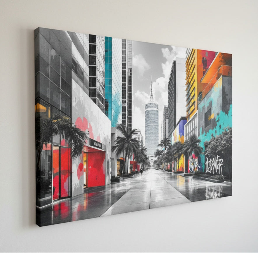 tableau urbain Miami street art
