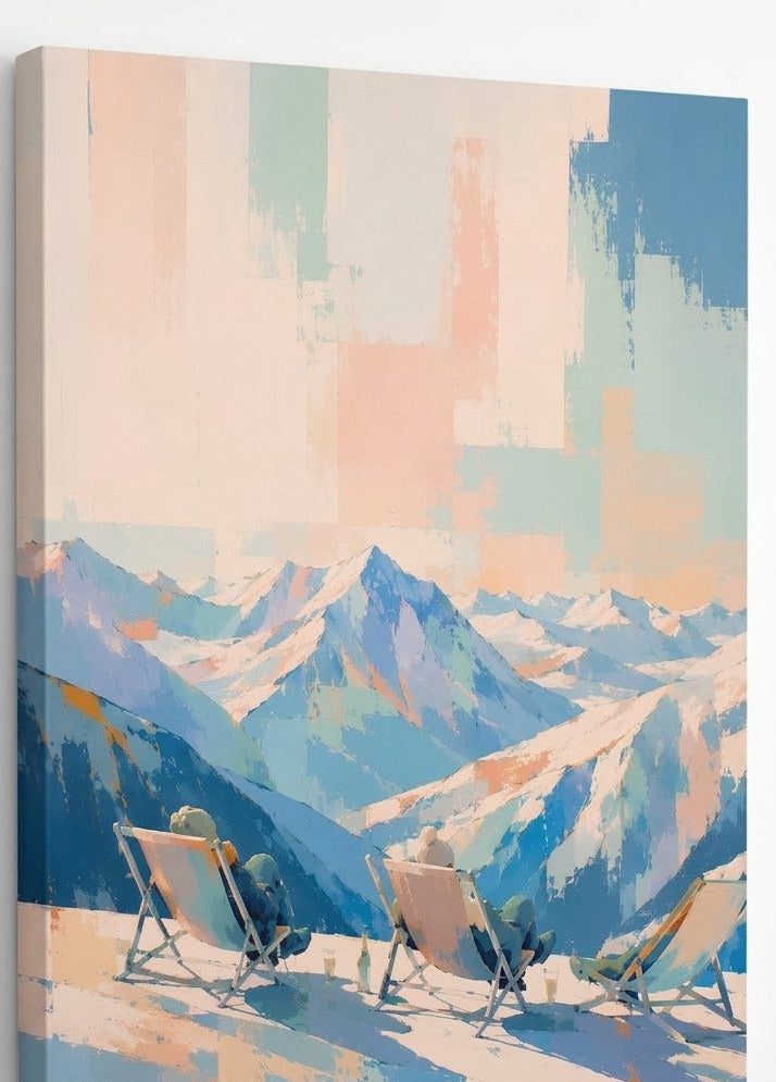Vue de profil du tableau montagne imprimé en haute définition
