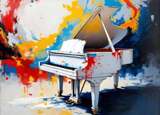 Tableau piano iconique vue de face
