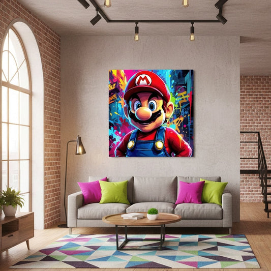 Tableaux modernes pour salon pop culture gaming design urbain
