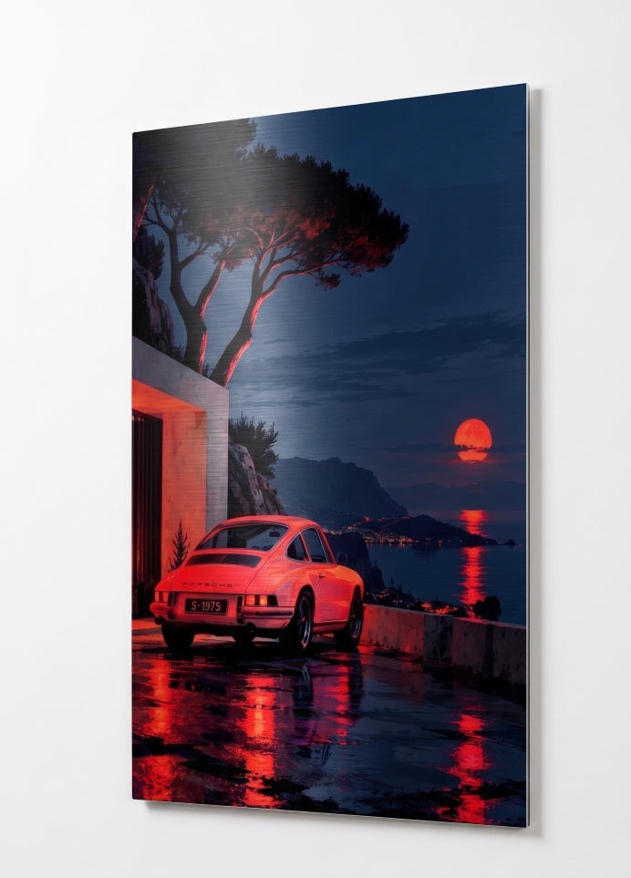 Impression sur alu du tableau Porsche 911 Red Moon
