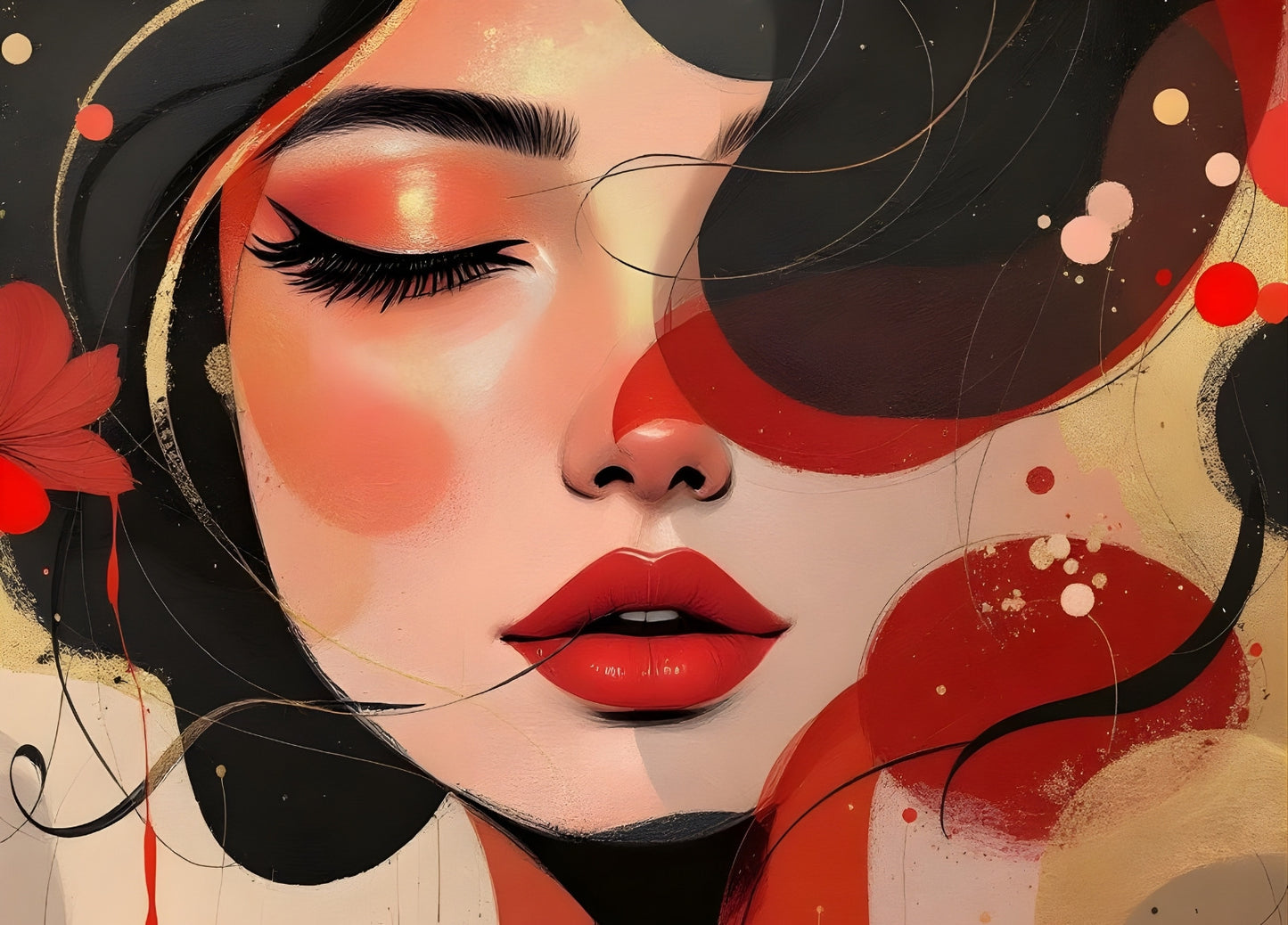 Portrait moderne féminin, élégance graphique et émotion
