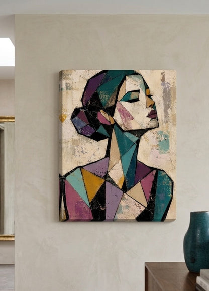 Portrait contemporain femme style graphique
