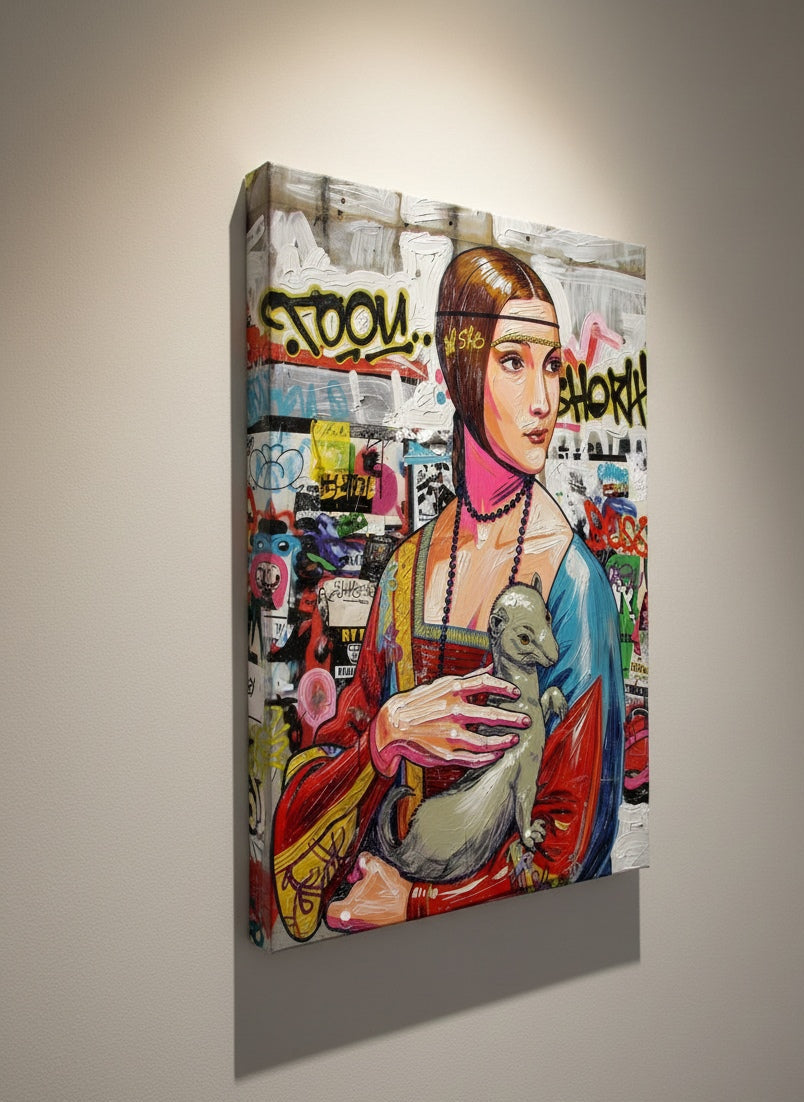 Portrait féminin iconique revisité
