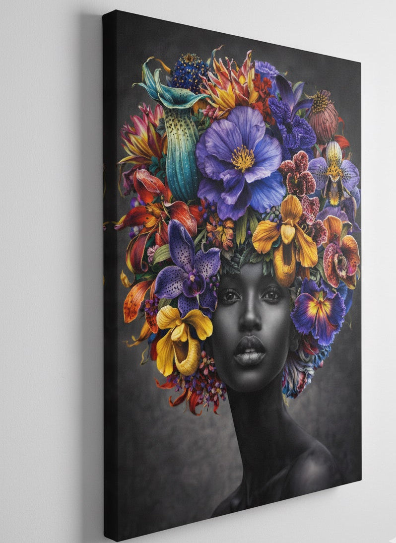 Détail fleurs violettes jaunes rouges haute définition
