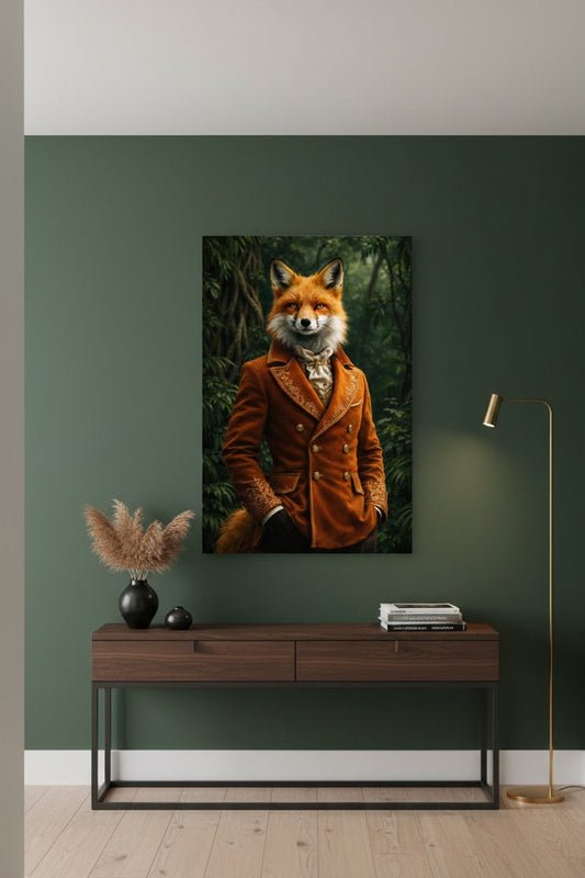 Tableau animal revisité intégré dans un intérieur chic et contemporain

