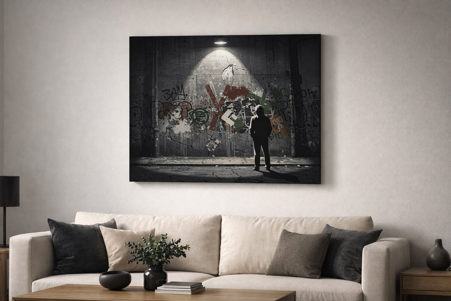 Tableaux modernes pour salon style urbain street art contemporain
