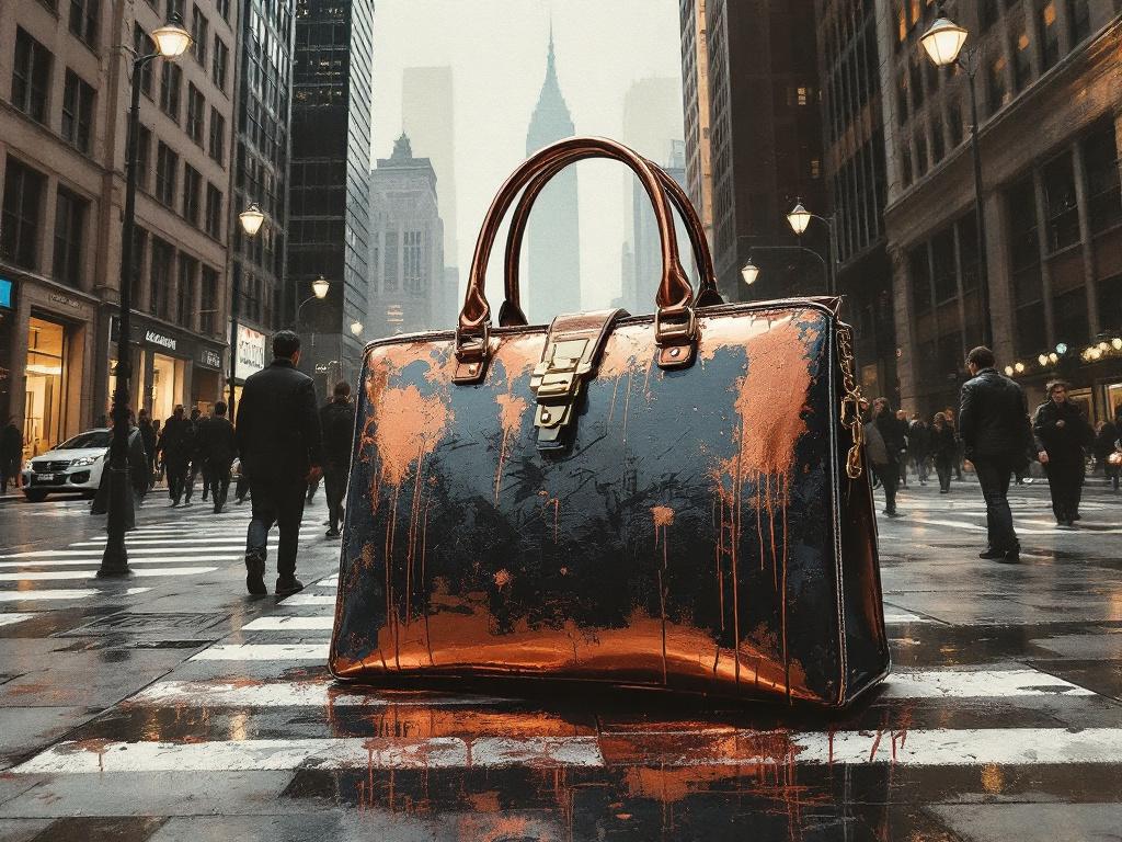 Tableau objet iconique sac urbain revisité
