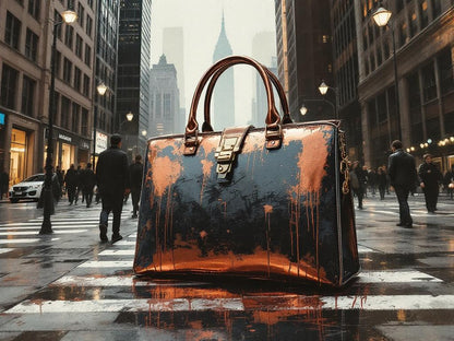 Tableau objet iconique sac urbain revisité
