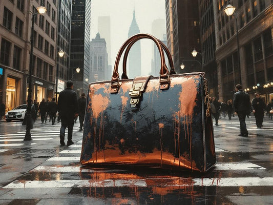 Tableau objet iconique sac urbain revisité
