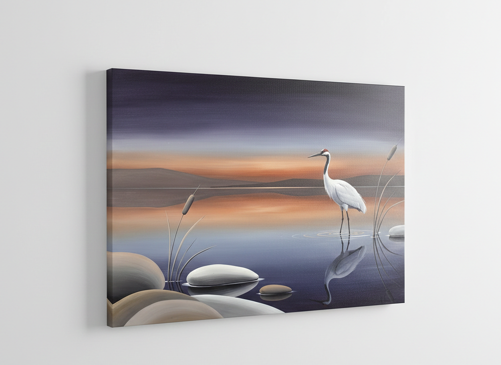 Œuvre calme sur toile châssis bois
