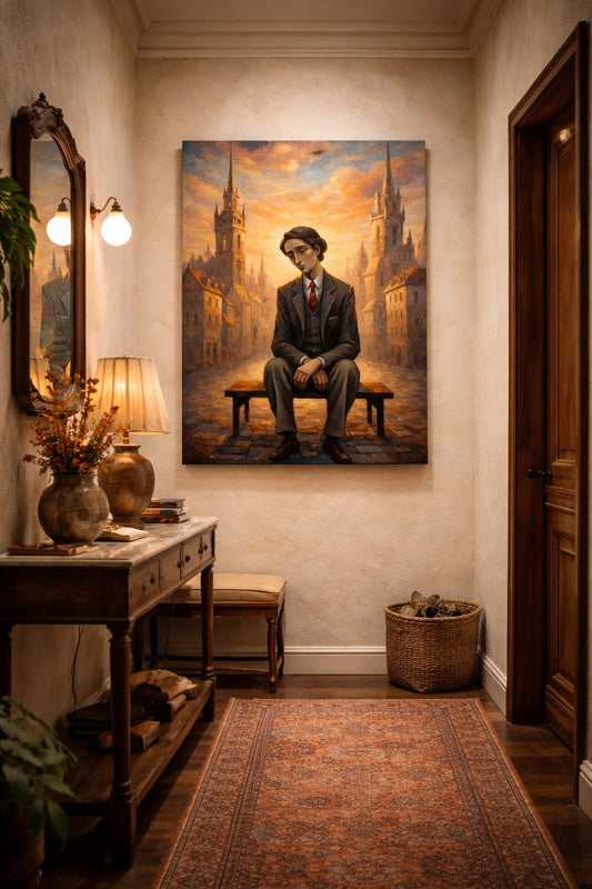 Tableau figuratif contemporain en décoration murale élégante
