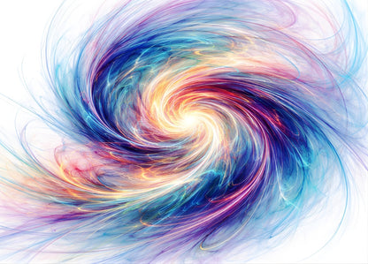 Tableau abstrait moderne Vortex Chromatique vue de face
