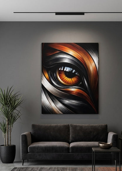 Décoration murale design mêlant abstraction moderne et puissance du monde animal
