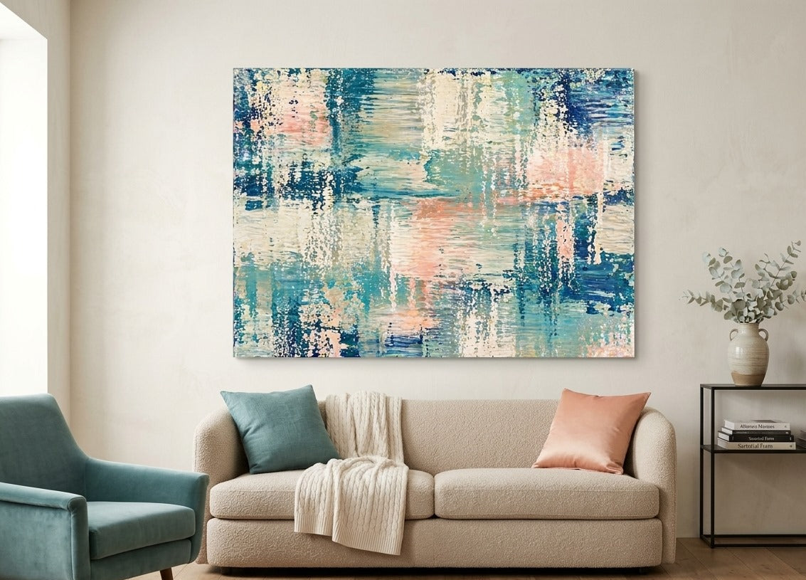 Tableau moderne abstrait idéal pour salon contemporain chambre élégante ou intérieur lumineux
