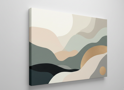 Tableau abstrait calme et contemplation sur aluminium
