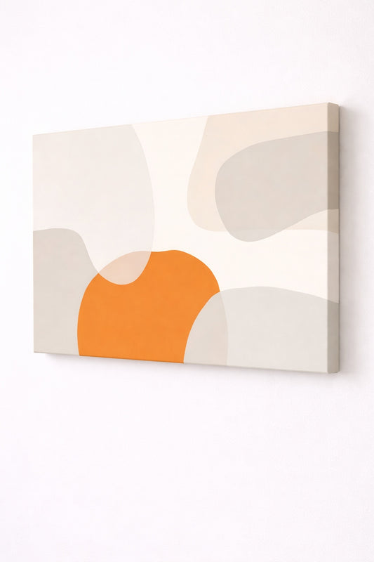 Tableau abstrait calme et lumineux
