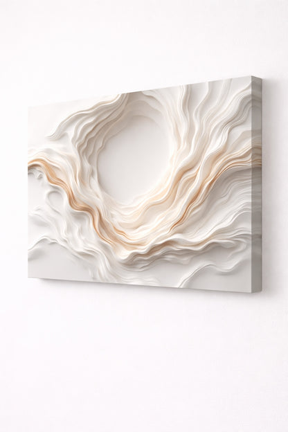 Tableau abstrait calme tons neutres
