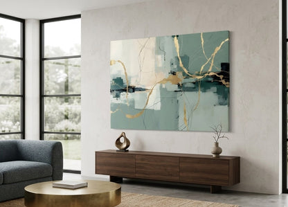 Tableau mural moderne idéal salon décoration zen contemporaine ambiance apaisante
