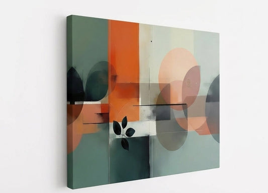 Tableau design contemporain détails formes rondes lignes équilibrées style minimaliste moderne
