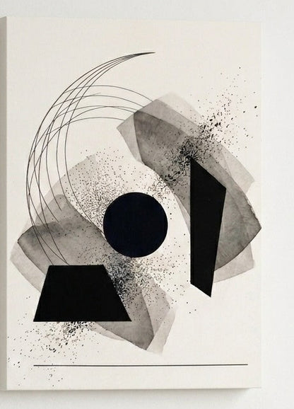Décoration murale abstraite minimaliste aux lignes géométriques élégantes et design contemporain
