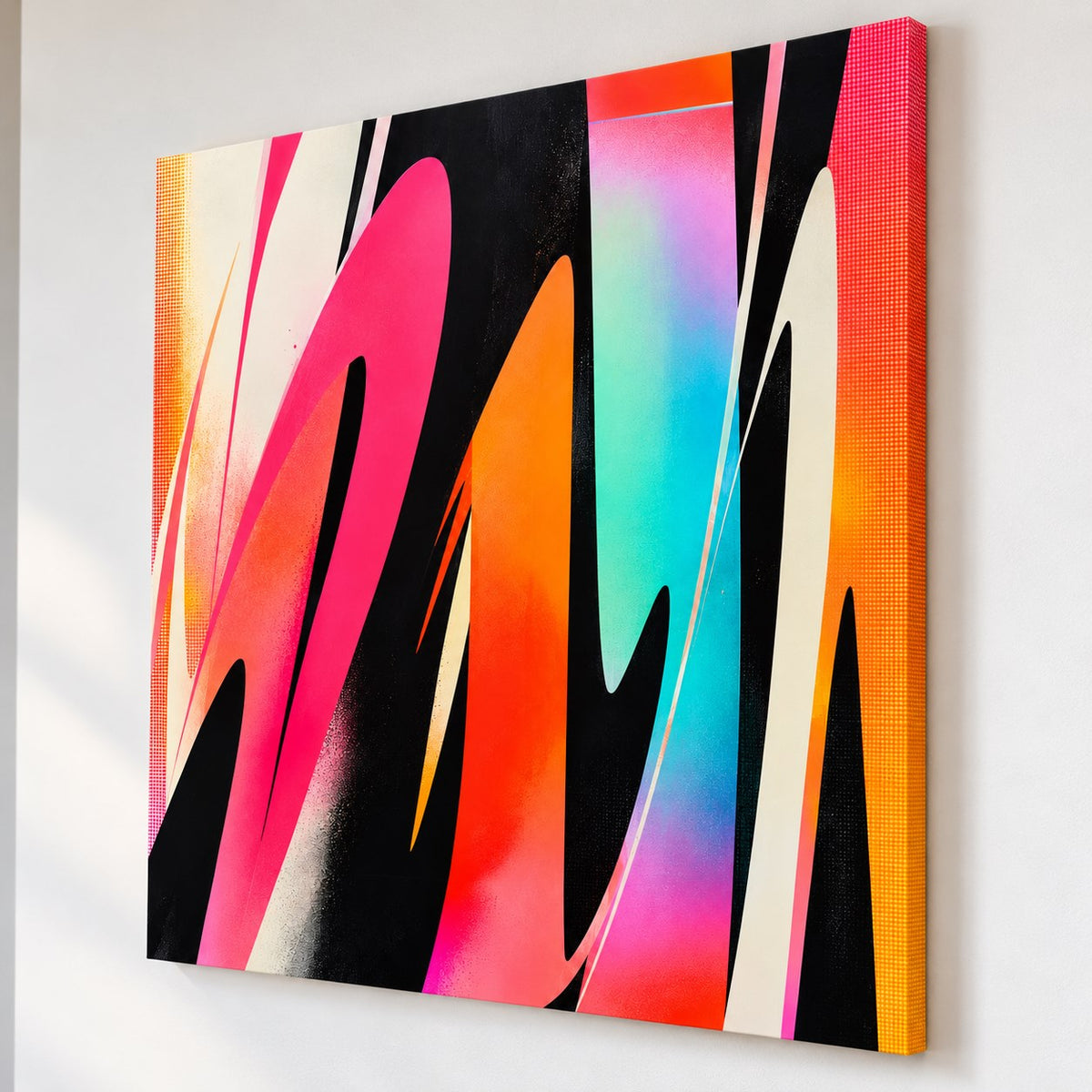 Tableau abstrait moderne Color Rush imprimé sur toile
