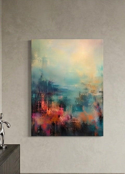 Tableau abstrait texturé

