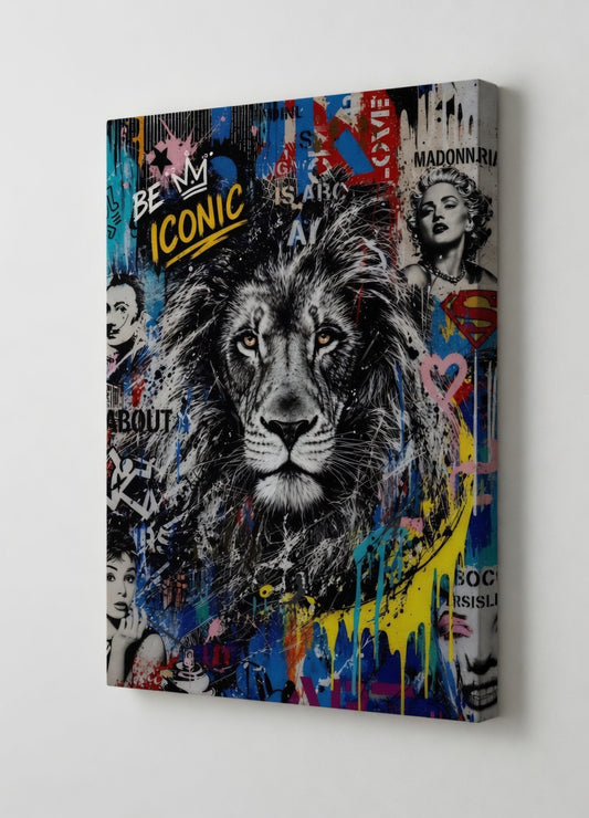 Tableau animal street art moderne pour décoration murale design
