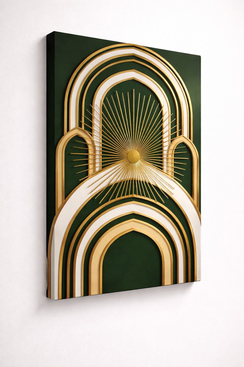 Tableau art déco néo déco sur toile vue de profil
