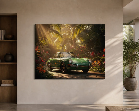 Tableau automobile design tropical contemporain haut de gamme
