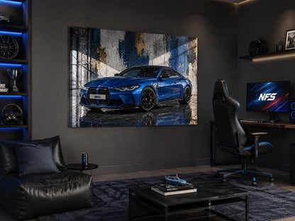 Tableau voiture luxe contemporain inspiré de l’univers BMW Motorsport
