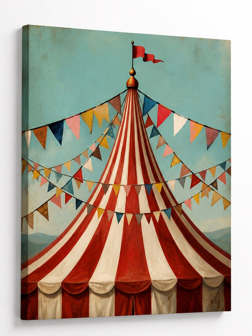 Tableau chapiteau de cirque rétro
