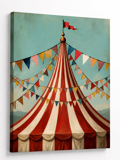 Tableau chapiteau de cirque rétro
