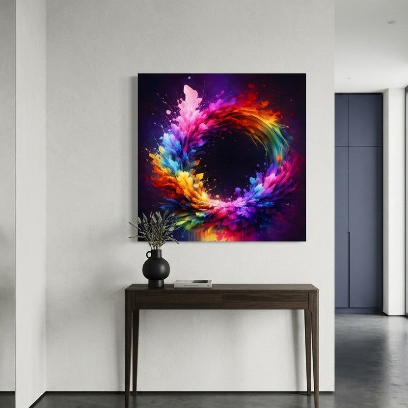 Tableau coloré contemporain pour intérieur design
