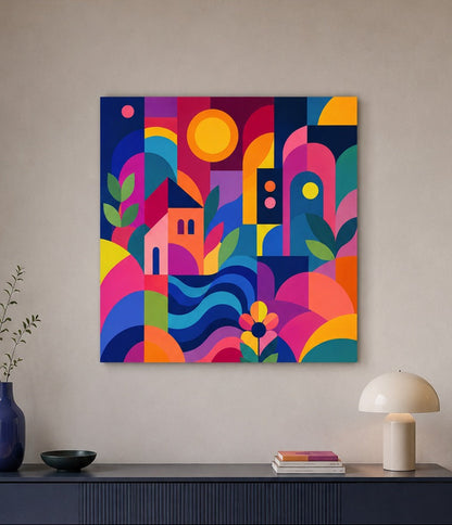 Décoration murale pop design colorée
