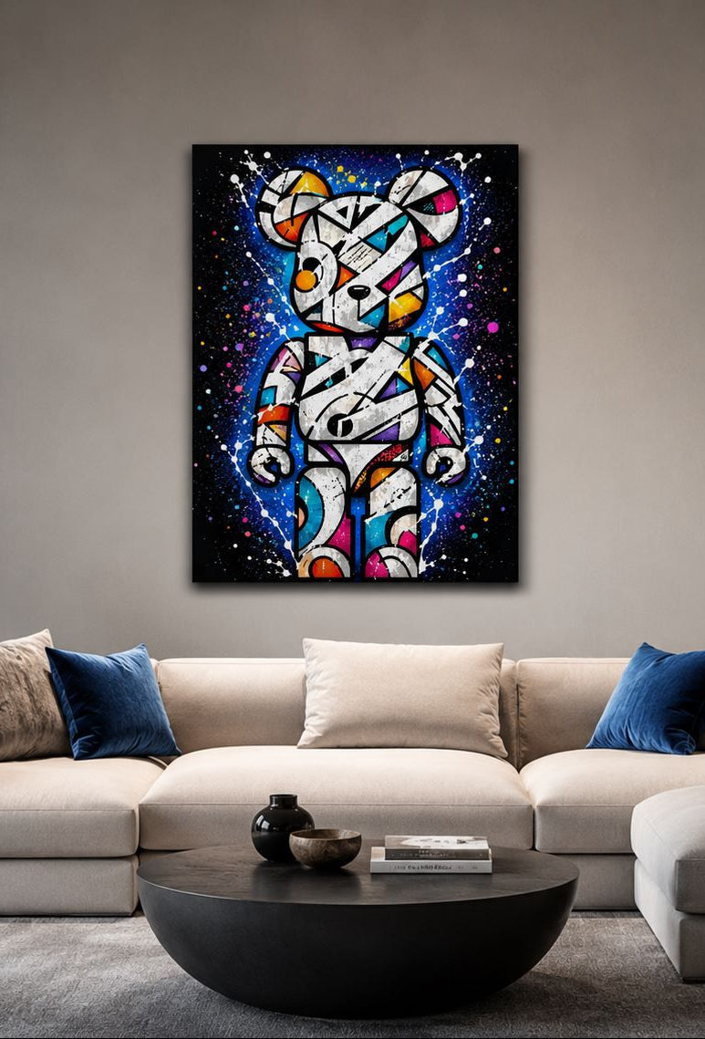 Décoration murale pop art graphique contemporaine pour intérieur moderne et créatif
