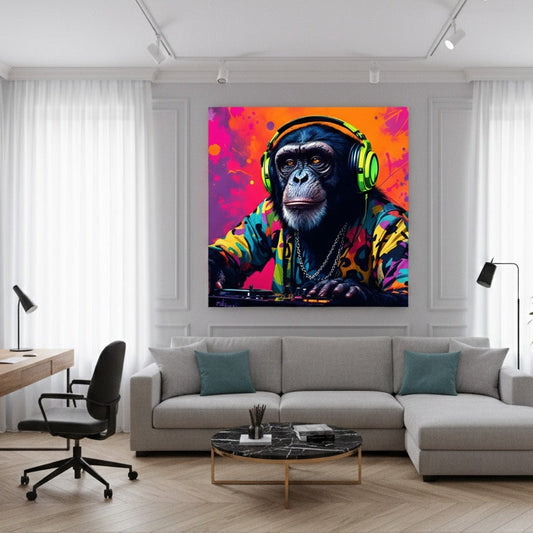 Tableau design urbain animalier idéal pour salon moderne loft industriel ou studio créatif

