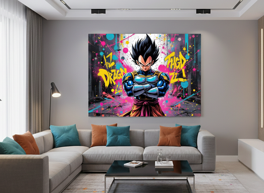 Tableau mural Vegeta pop art contemporain
