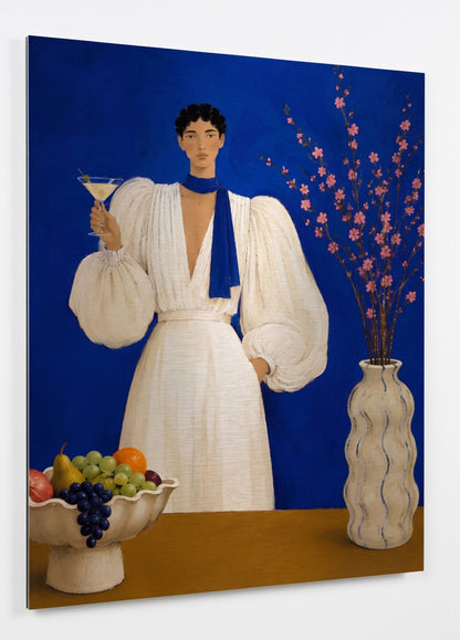 Tableau femme contemporaine imprimé sur aluminium au rendu moderne et élégant
