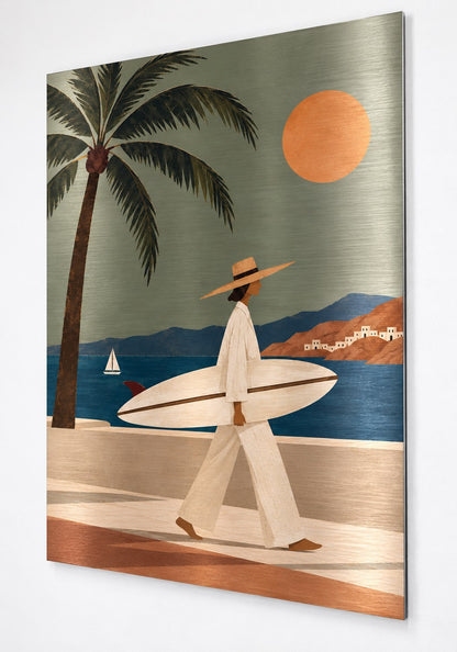 tableau figuratif surfeuse imprimé sur plaque alu dibond
