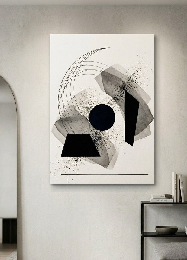 Tableau contemporain abstrait idéal pour salon moderne bureau design ou intérieur minimaliste
